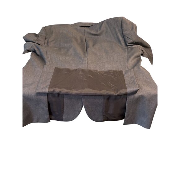 Hugo Boss Mens Navy Two-Button Blazer Jacket 46R Slim Fit Wool Blend Classic Sty - Picture 14 of 15